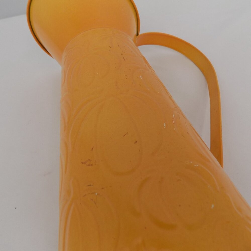 Ashland Heirloom Harvest Fall Galvanized Yellow Embossed Pumpkin Pitcher New - Picture 6 of 9